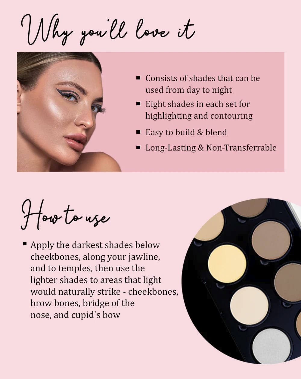 FOREVER 52 FHC001 HIGHLIGHTER & CONTOUR POWDER PALETTE FHC001 (21.6g)