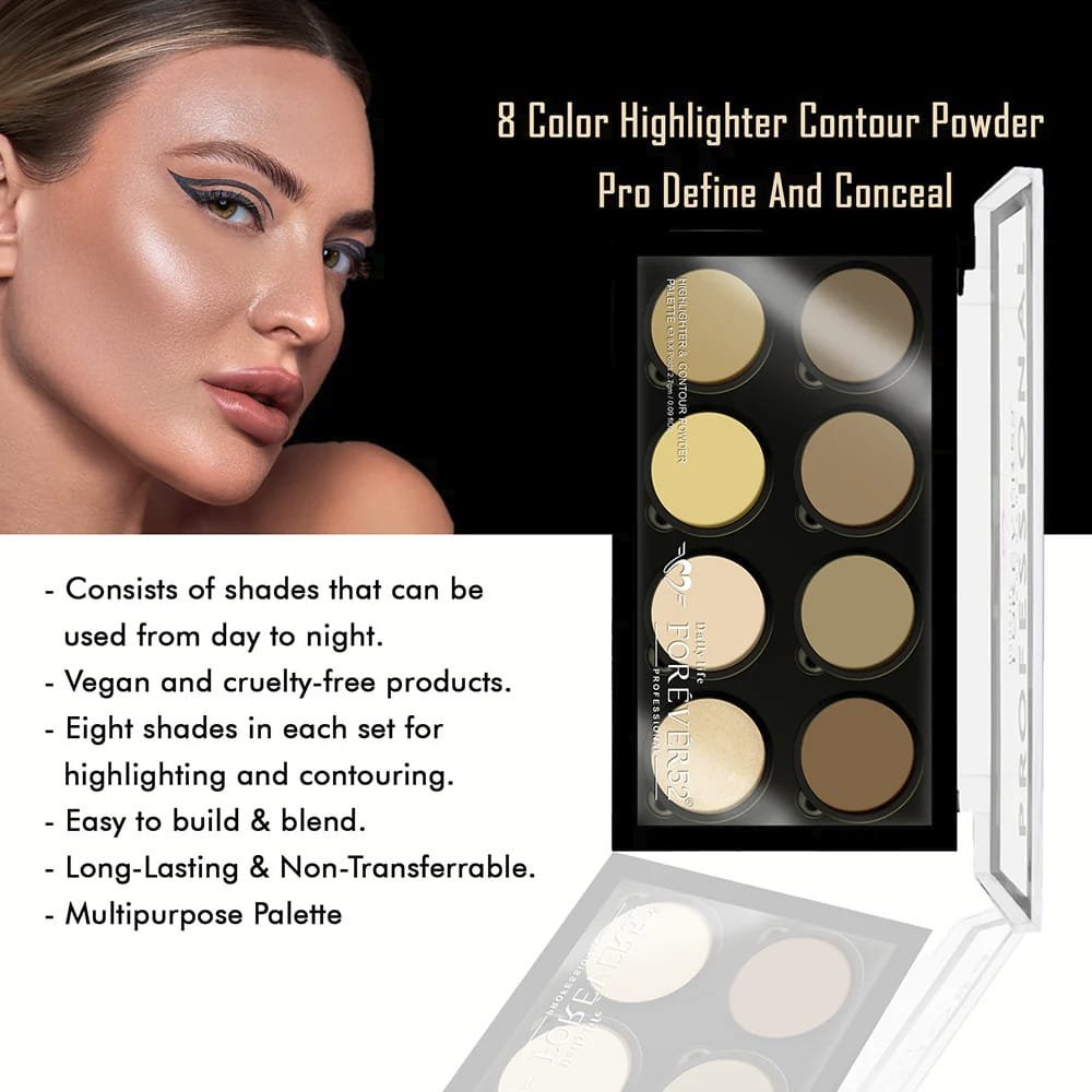 FOREVER 52 FHC001 HIGHLIGHTER & CONTOUR POWDER PALETTE FHC001 (21.6g)