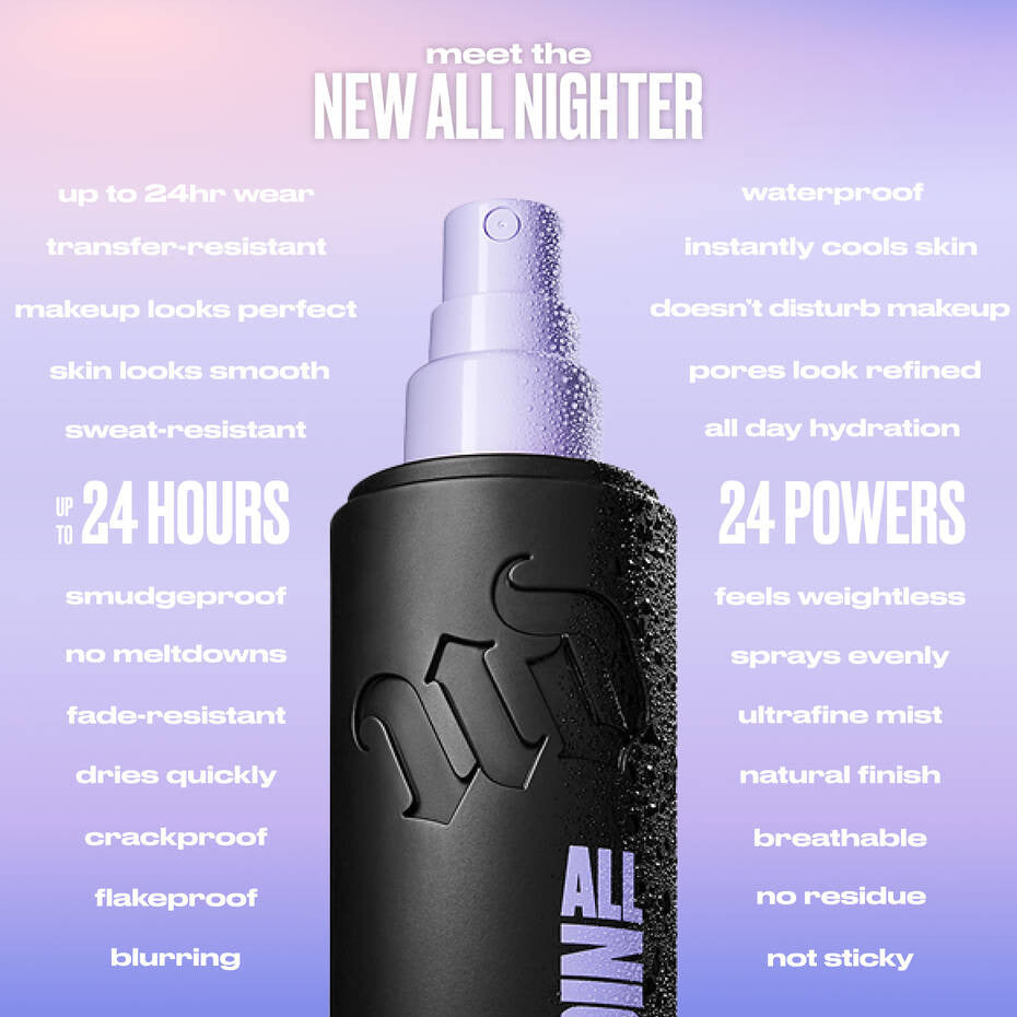 URBAN DECAY ALL NIGHTER MAKEUP SETTING SPARY TRAVEL SIZE DUO 2*30ML