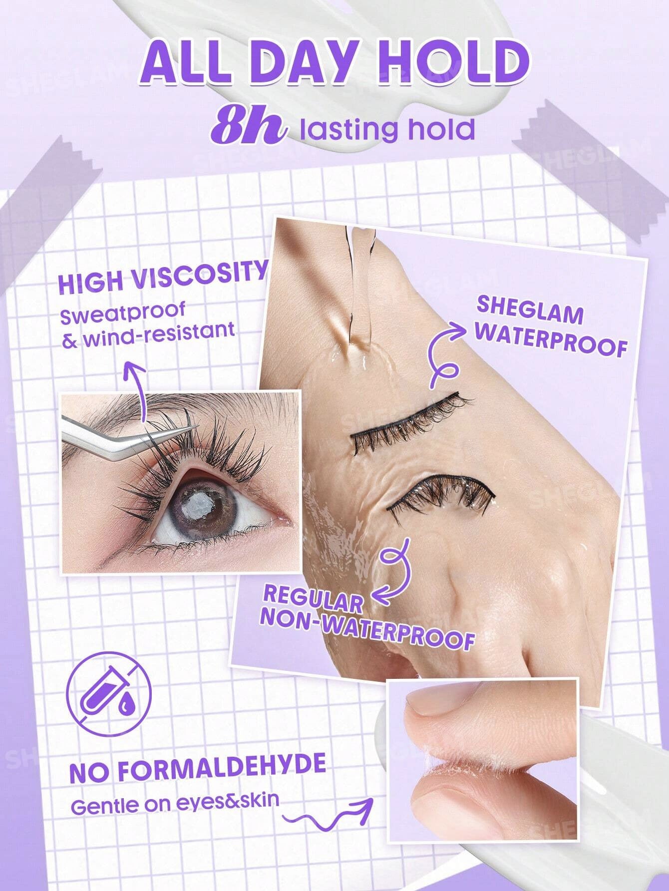 SHEGLAM LONGWEAR INVISIBLE HOLD LASH GLUE (CLEAR) 6.5G