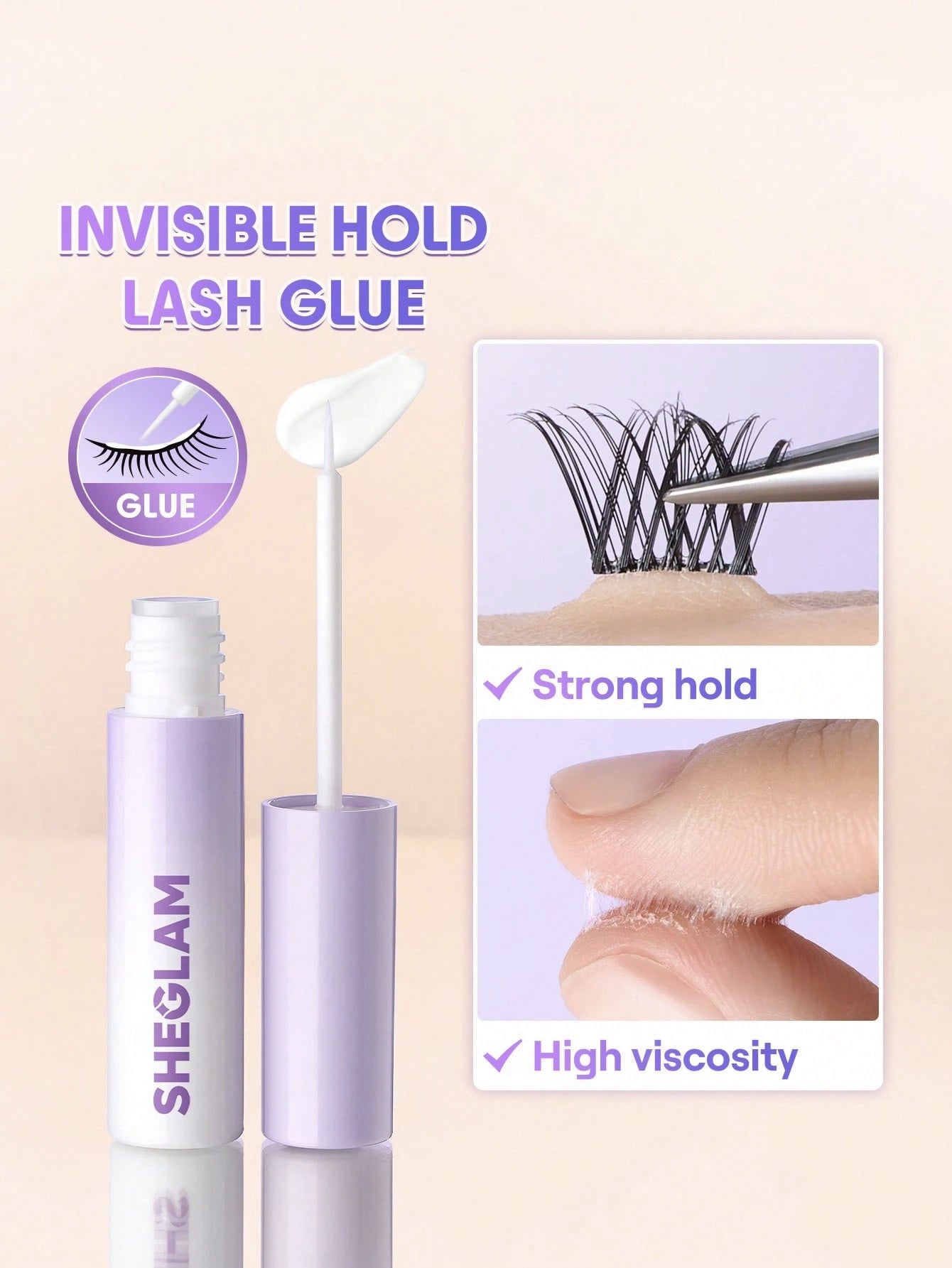 SHEGLAM LONGWEAR INVISIBLE HOLD LASH GLUE (CLEAR) 6.5G