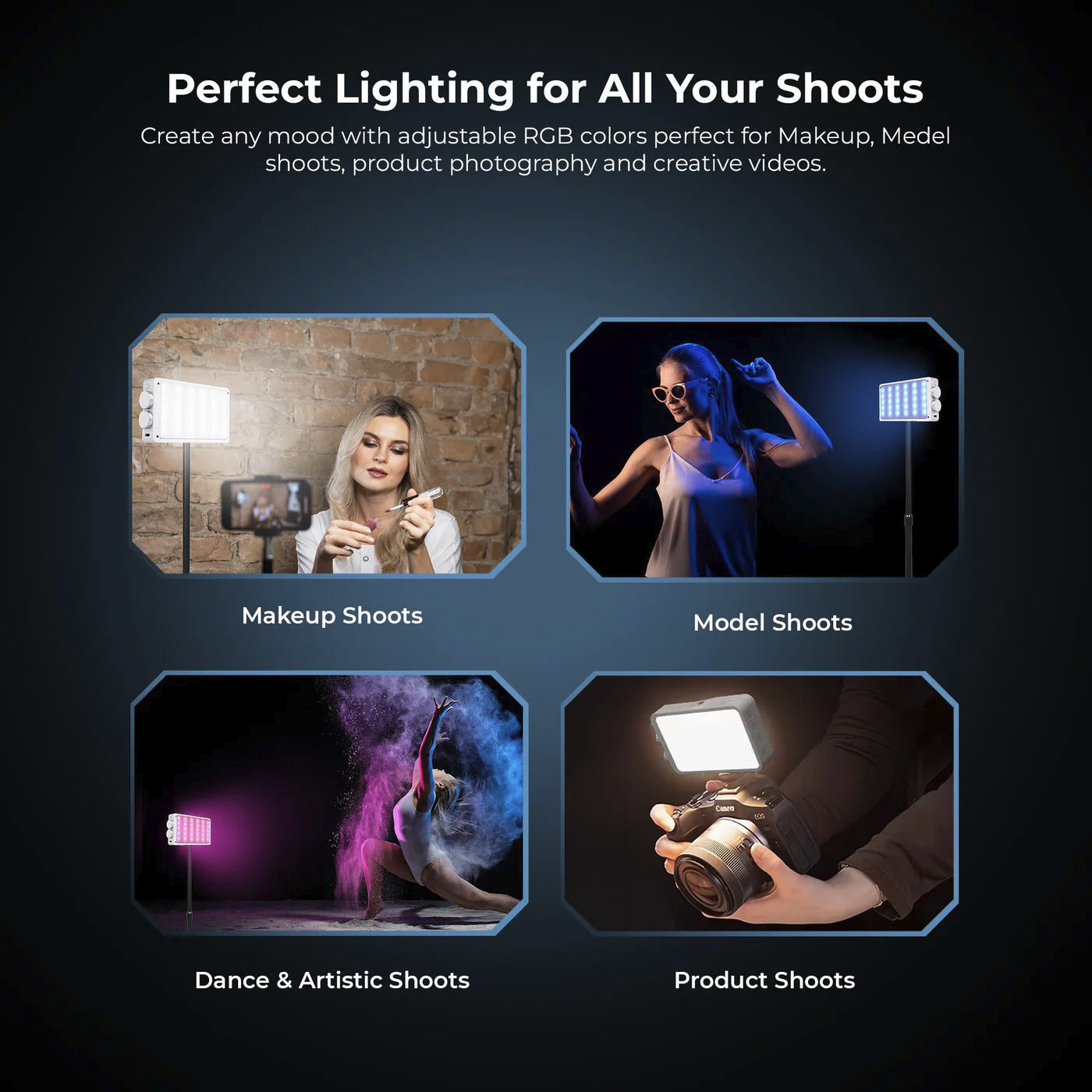 DIGITEK PORTABLE 40W RGB LED VIDEO LIGHT (LED-D40W RGB)