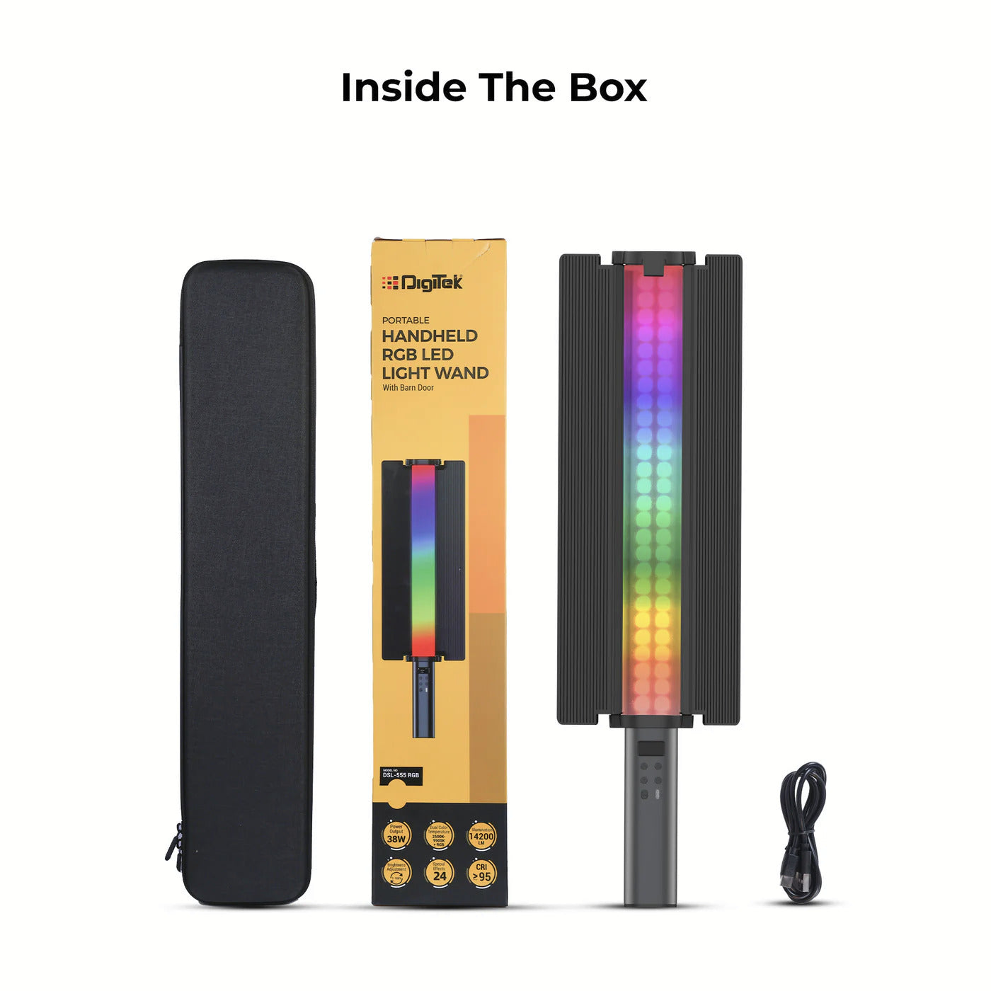 DIGITEK PORTABLE HANDHELD RGB LED LIGHT WAND 38W (DSL-555 RGB)