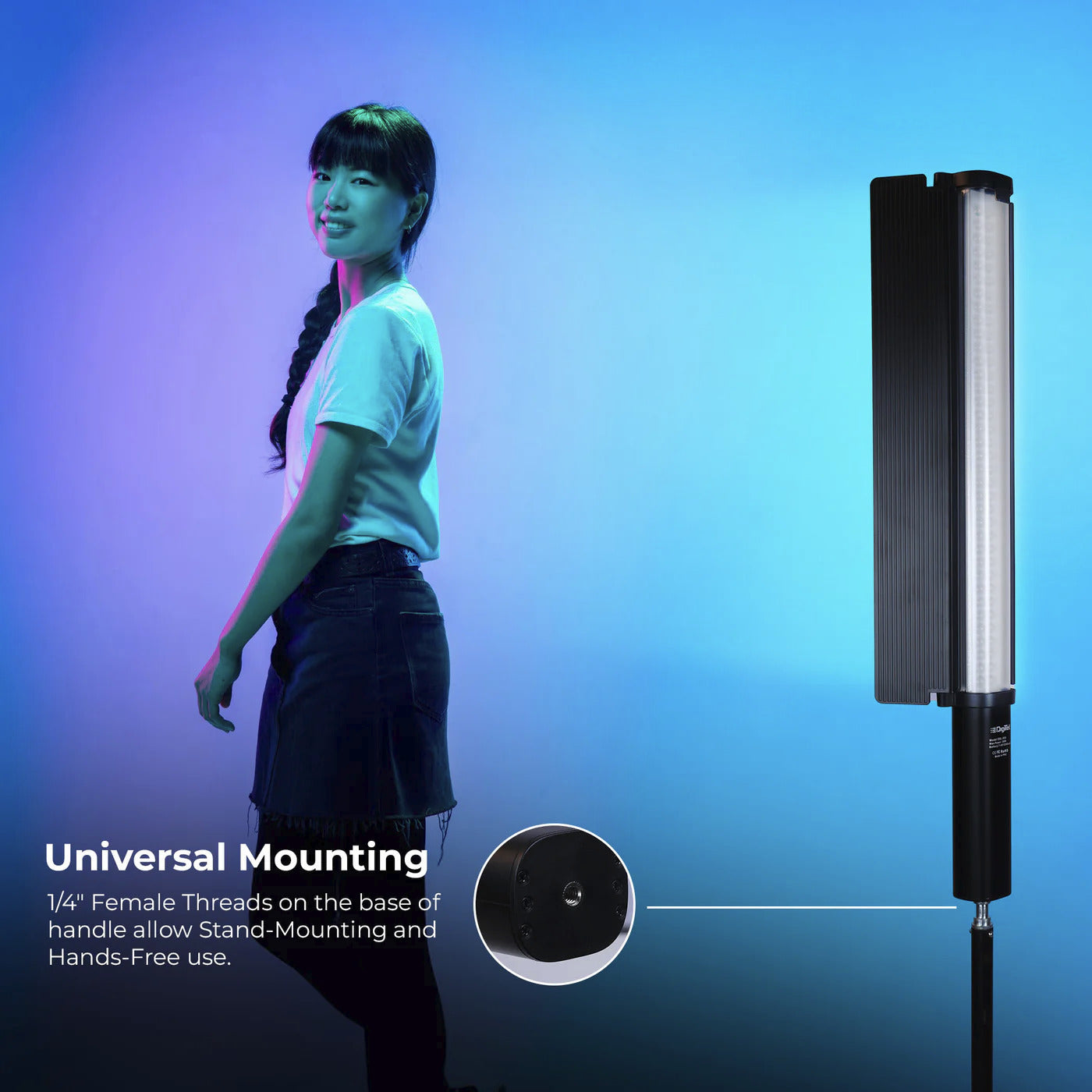 DIGITEK PORTABLE HANDHELD RGB LED LIGHT WAND 38W (DSL-555 RGB)