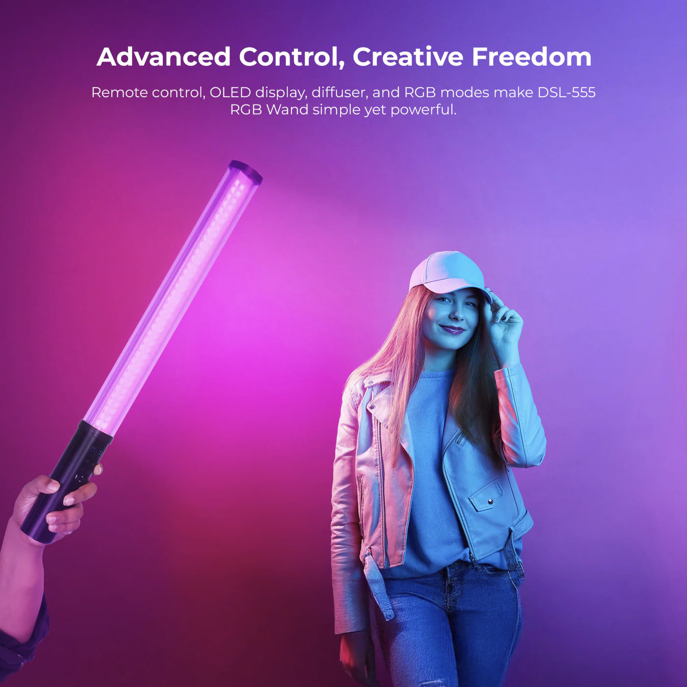 DIGITEK PORTABLE HANDHELD RGB LED LIGHT WAND 38W (DSL-555 RGB)