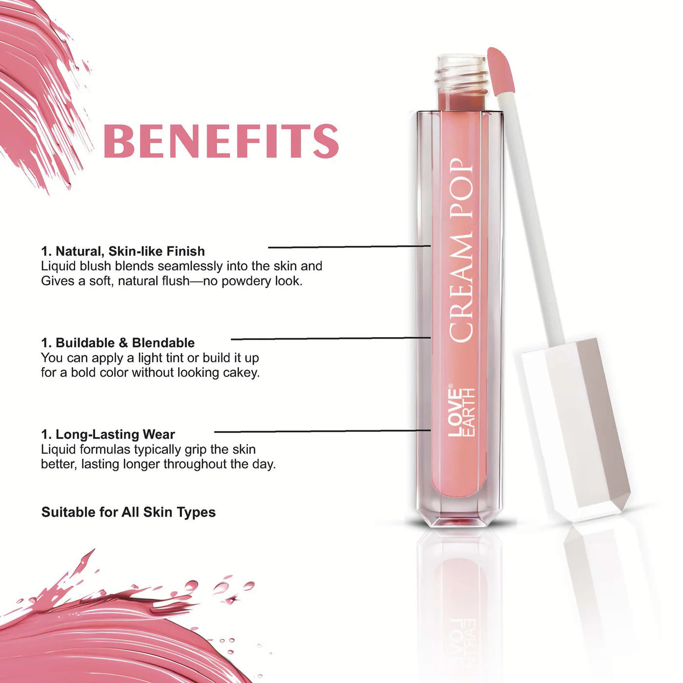 LOVE EARTH CREAM POP BLUSH SET OF 5*6ML