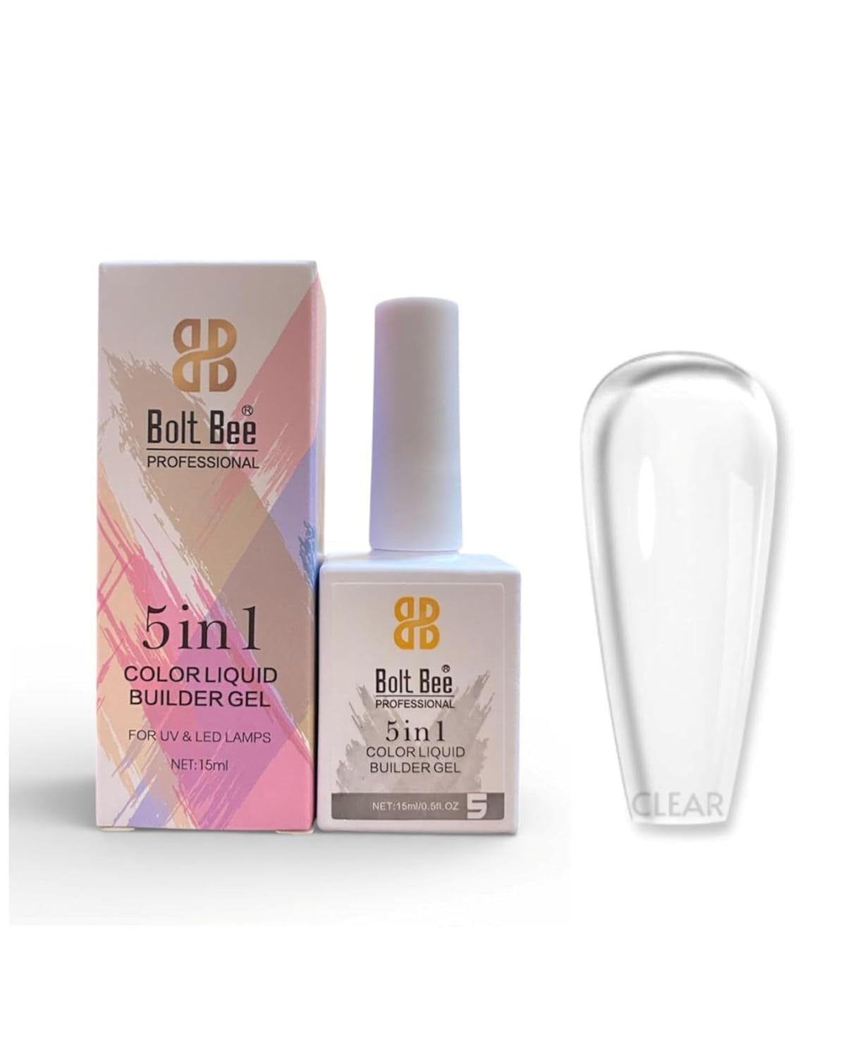 BOLT BEE 5IN1 COLOR LIQUID BUILDER GEL 15ML