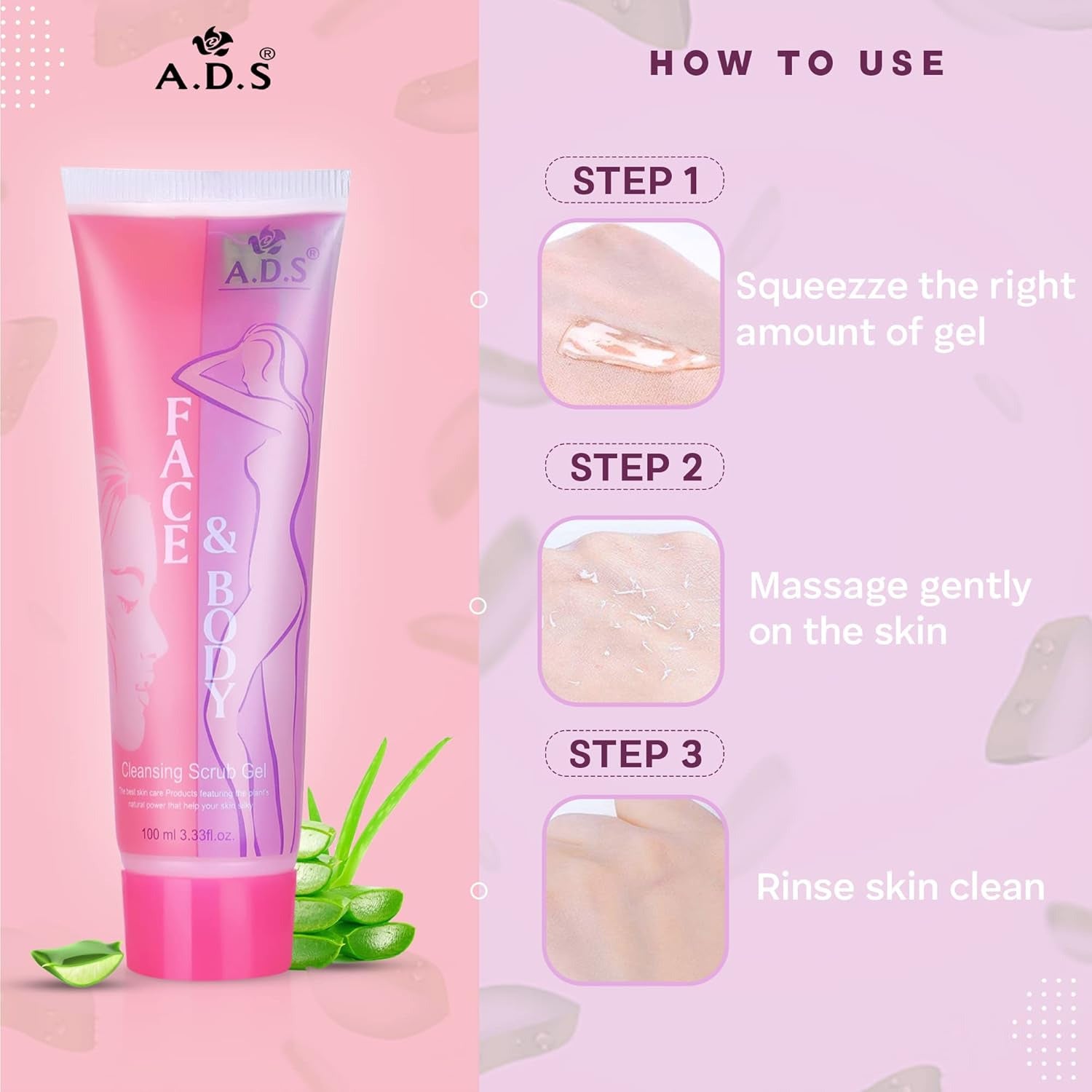ADS FACE&BODY CLEANSING SCRUB GEL 100ML