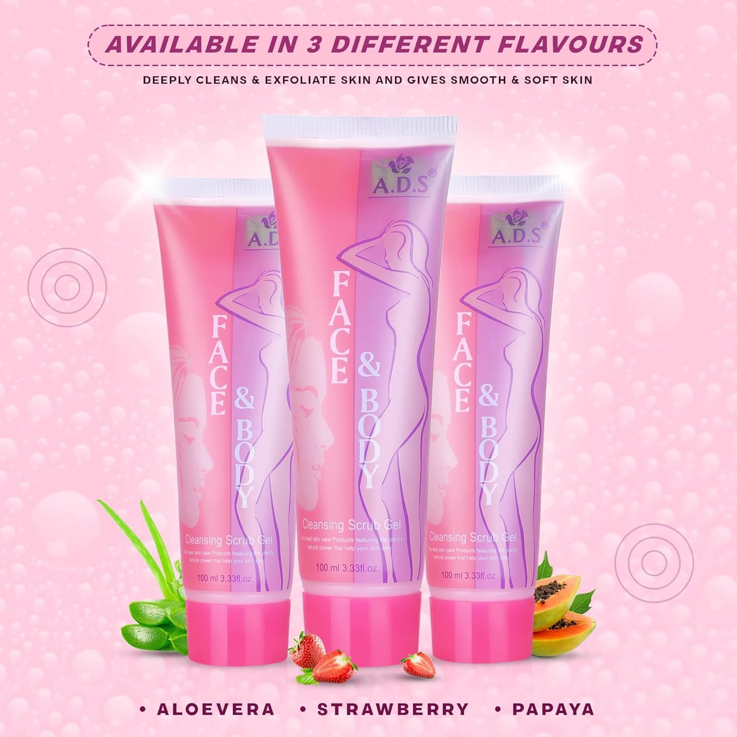 ADS FACE&BODY CLEANSING SCRUB GEL 100ML