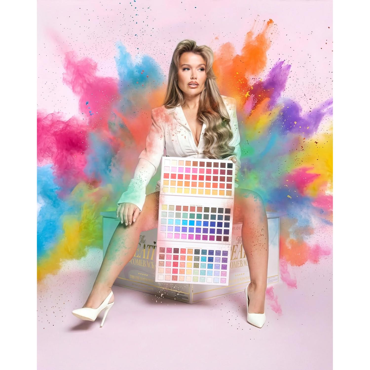 P LOUISE The creative comeback 150 pan rainbow palette