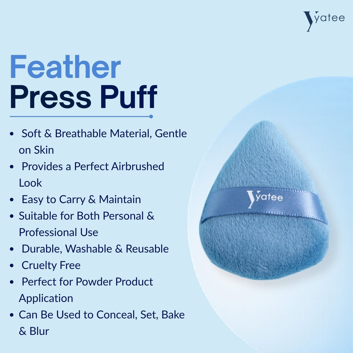 YATEE corner perfect puff -set of 3 (MEDIUM)