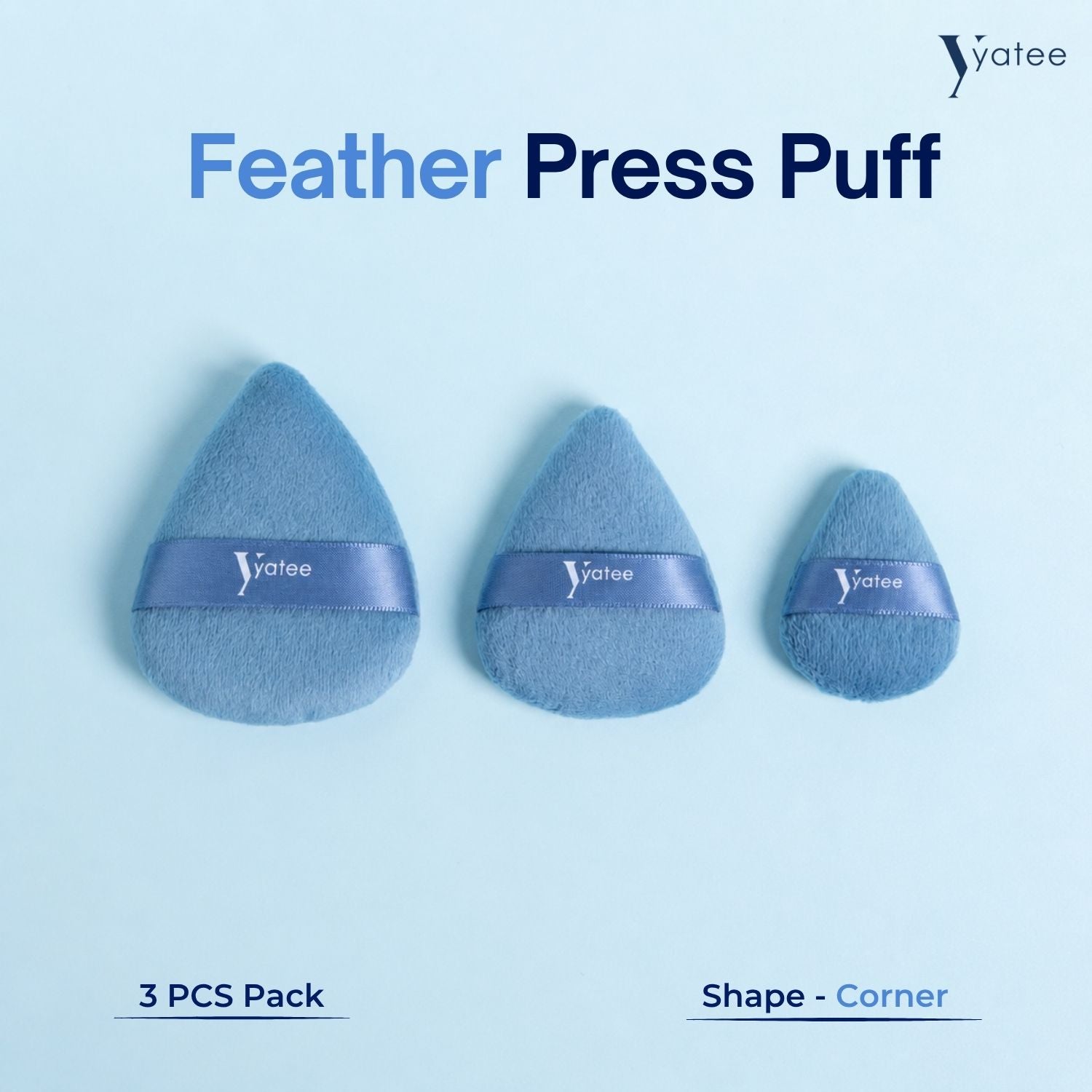 YATEE corner perfect puff -SET OF 3 (MIX)