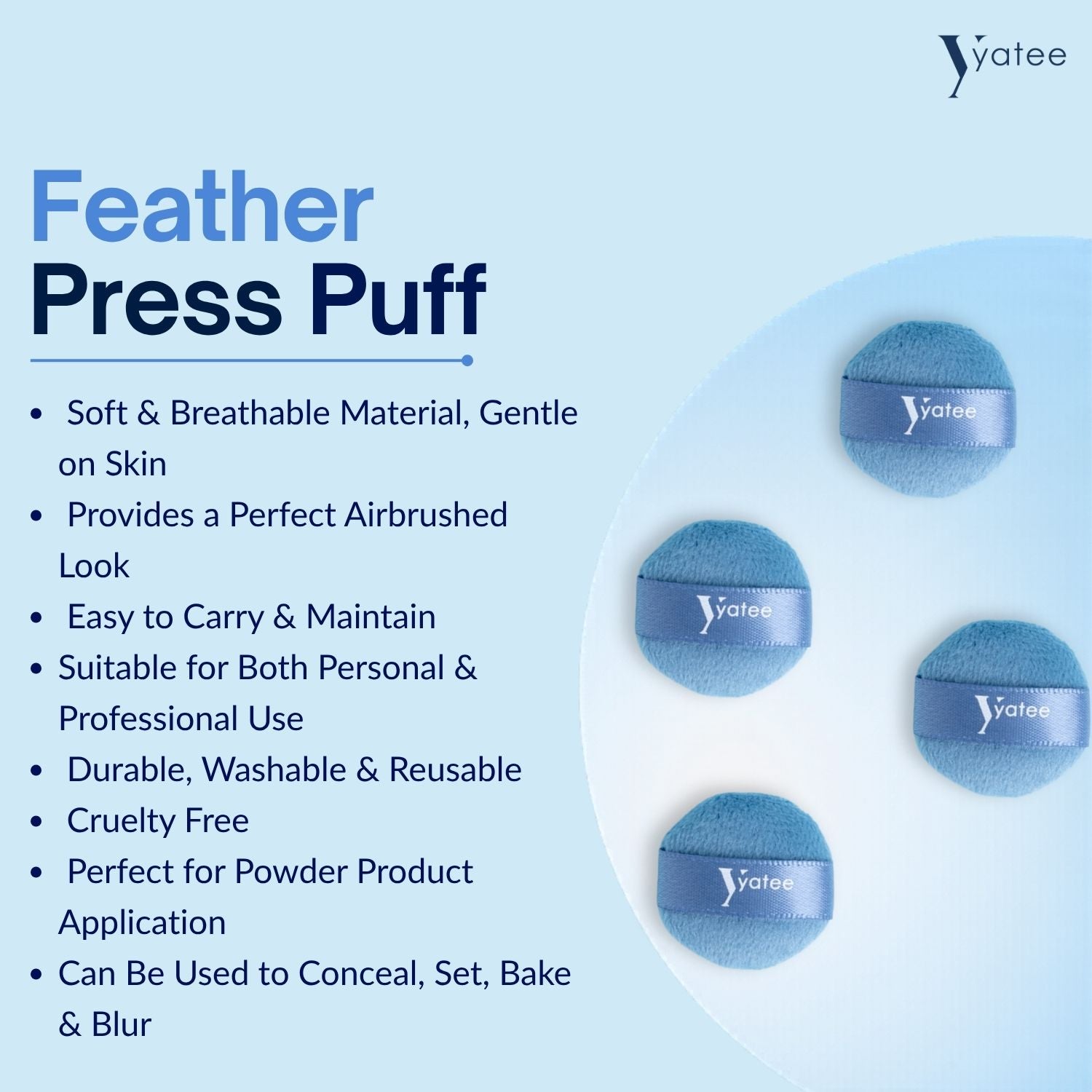 YATEE DAB PERFECT ROUND PUFF - SET OF 4 (MINI)