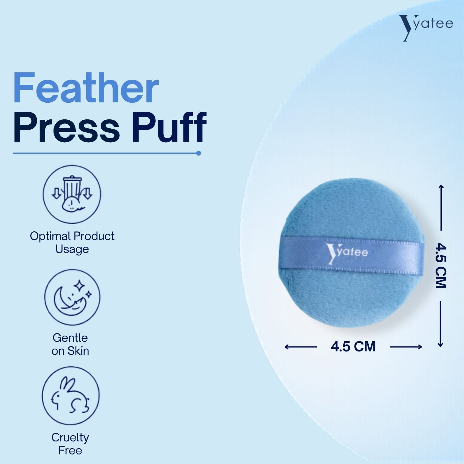 YATEE DAB PERFECT ROUND PUFF - SET OF 3 (MEDIUM)