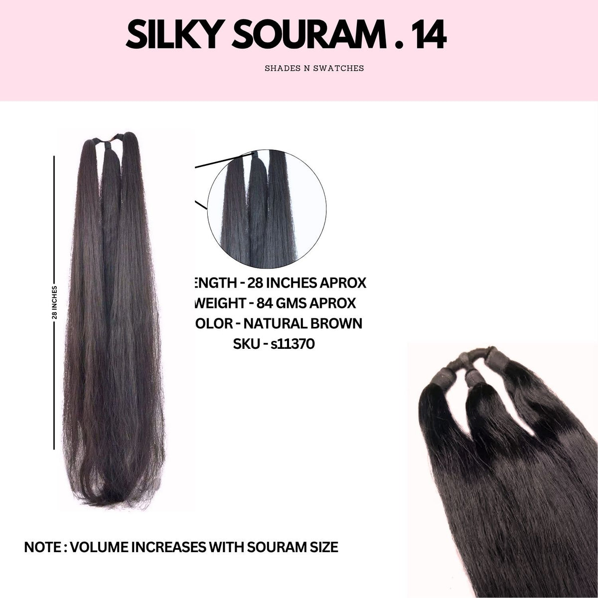 SILKY HAIR SOURAM ( NATURAL BROWN )