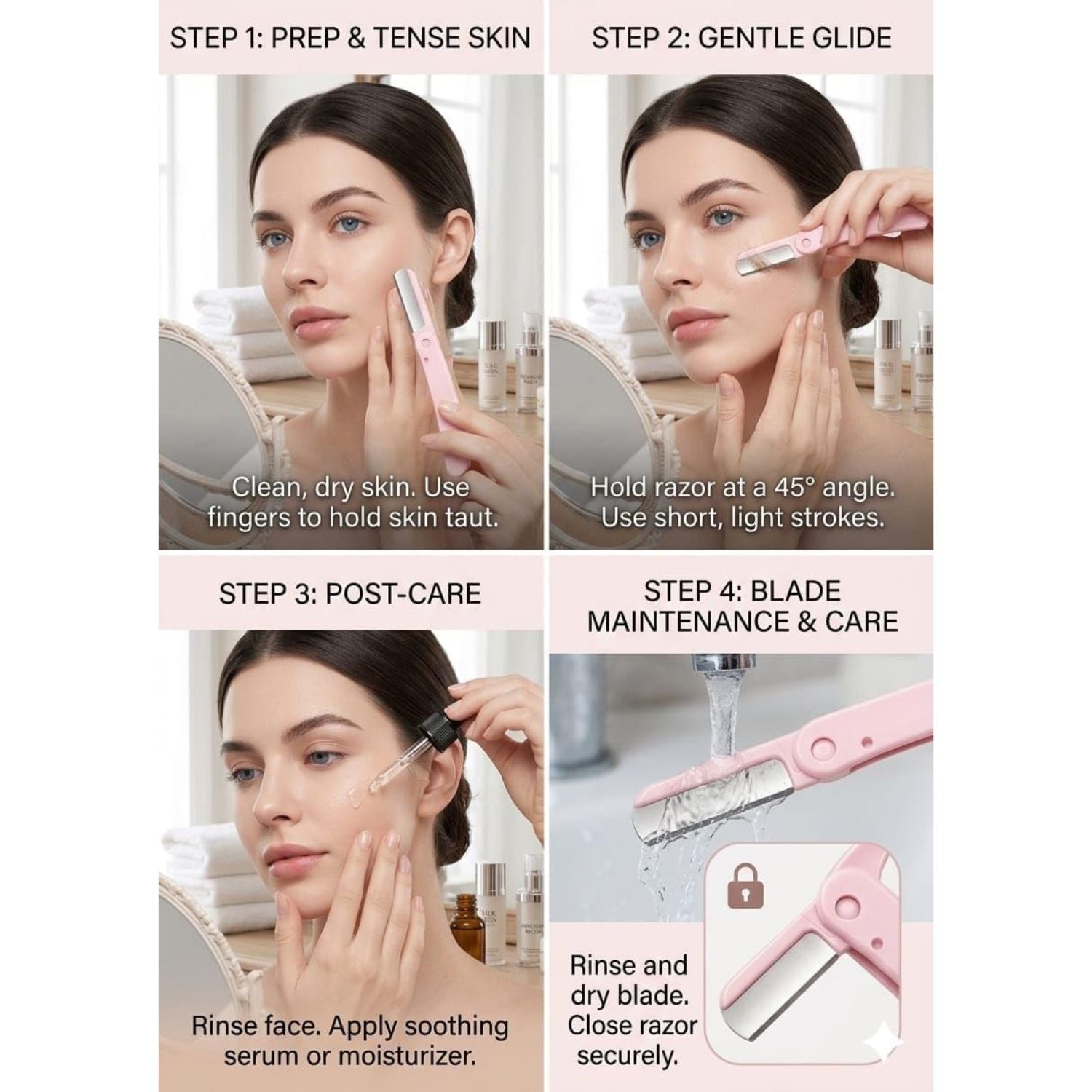 FOLDING EYEBROW RAZOR 3PCS SET