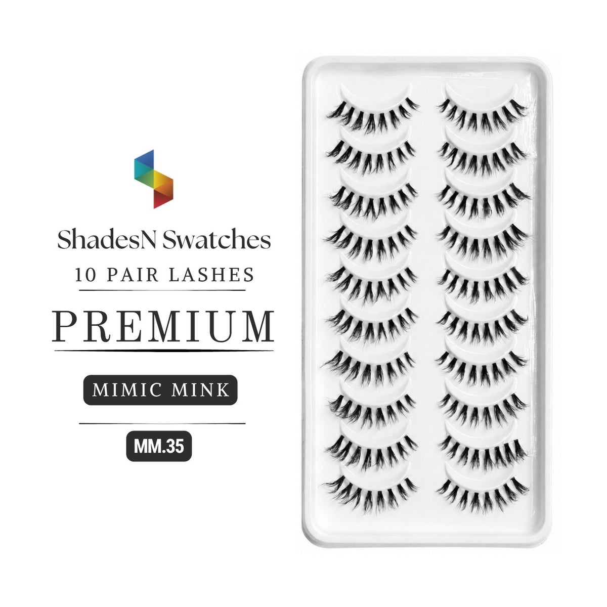 MM-35 SNS 10 PAIRS LASHES PREMIUM (MIMIC MINK)