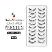 MM-36 SNS 10 PAIRS LASHES PREMIUM (MIMIC MINK)