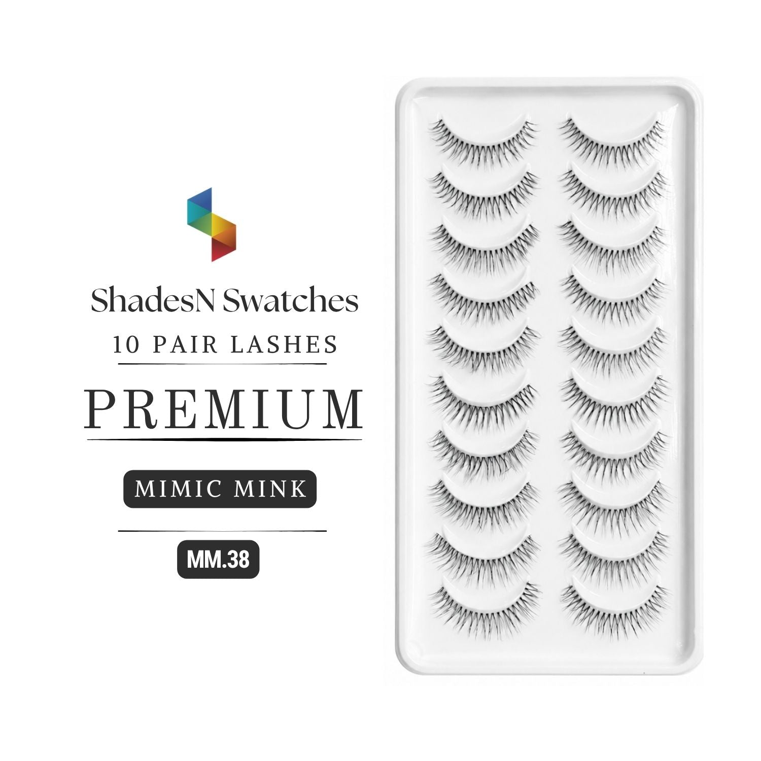 MM-38 SNS 10 PAIRS LASHES PREMIUM (MIMIC MINK)