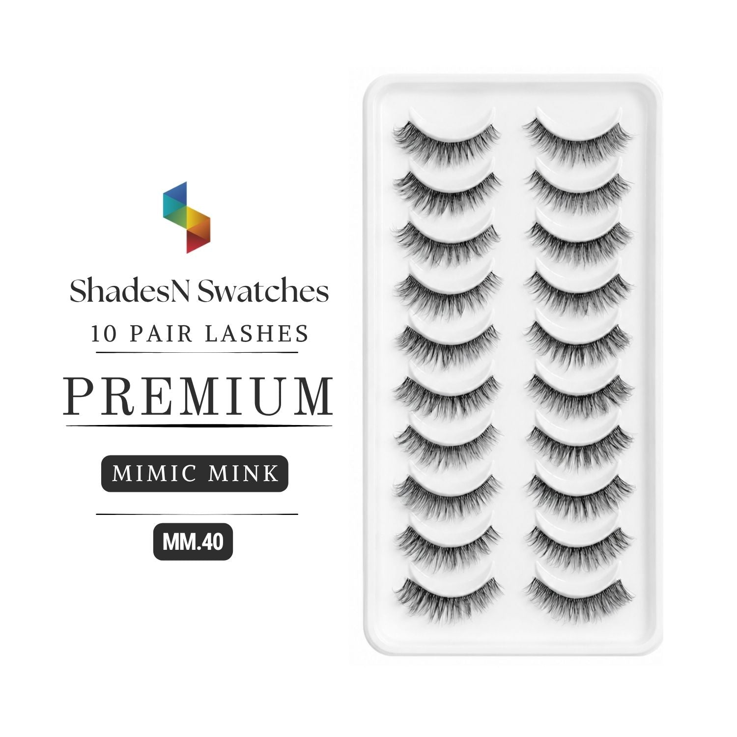MM-40 SNS 10 PAIRS LASHES PREMIUM (MIMIC MINK)
