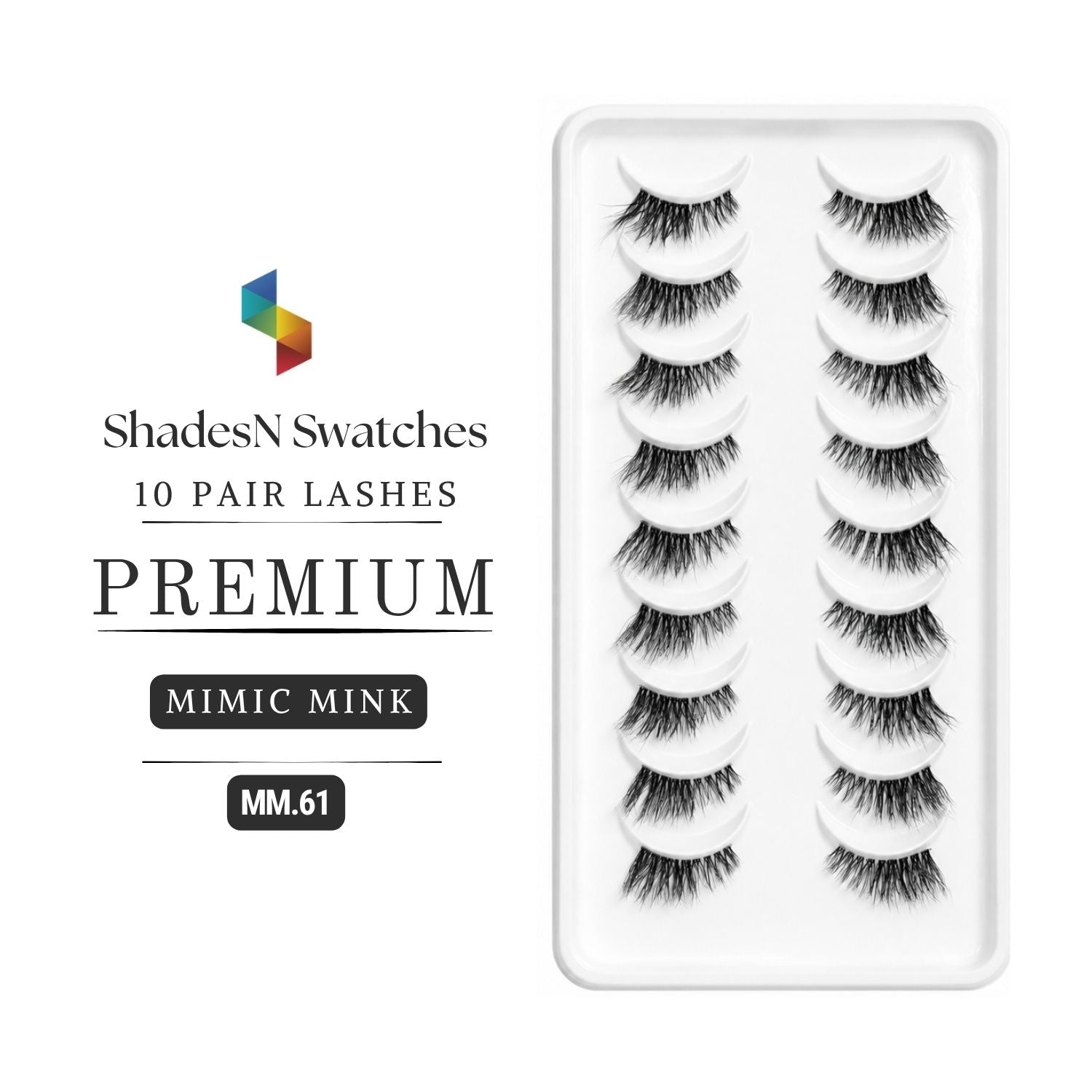 MM-61 SNS 10 PAIRS LASHES PREMIUM (MIMIC MINK)