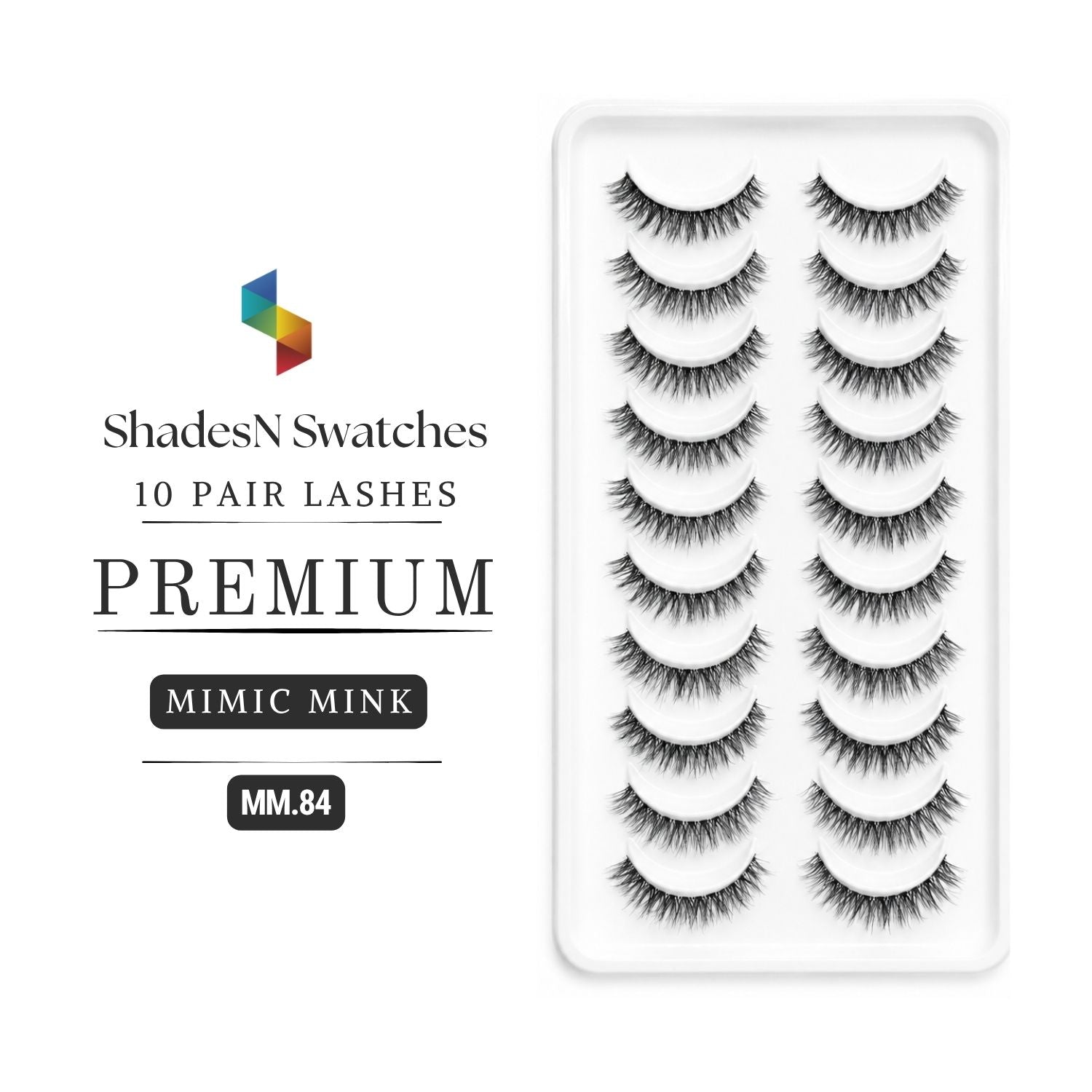 SNS 10 PAIRS LASHES PREMIUM (MIMIC MINK) MM-84