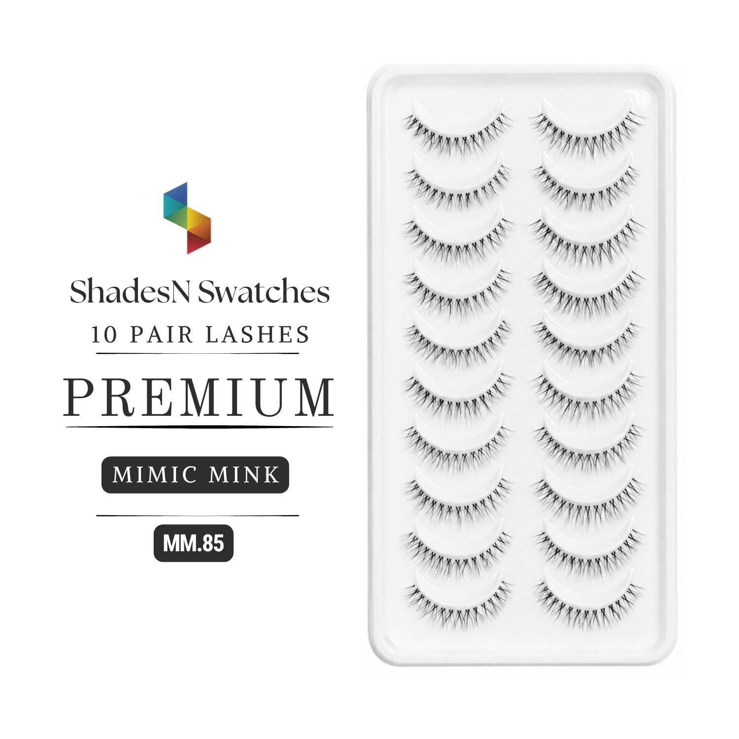 MM-85 SNS 10 PAIRS LASHES PREMIUM (MIMIC MINK)