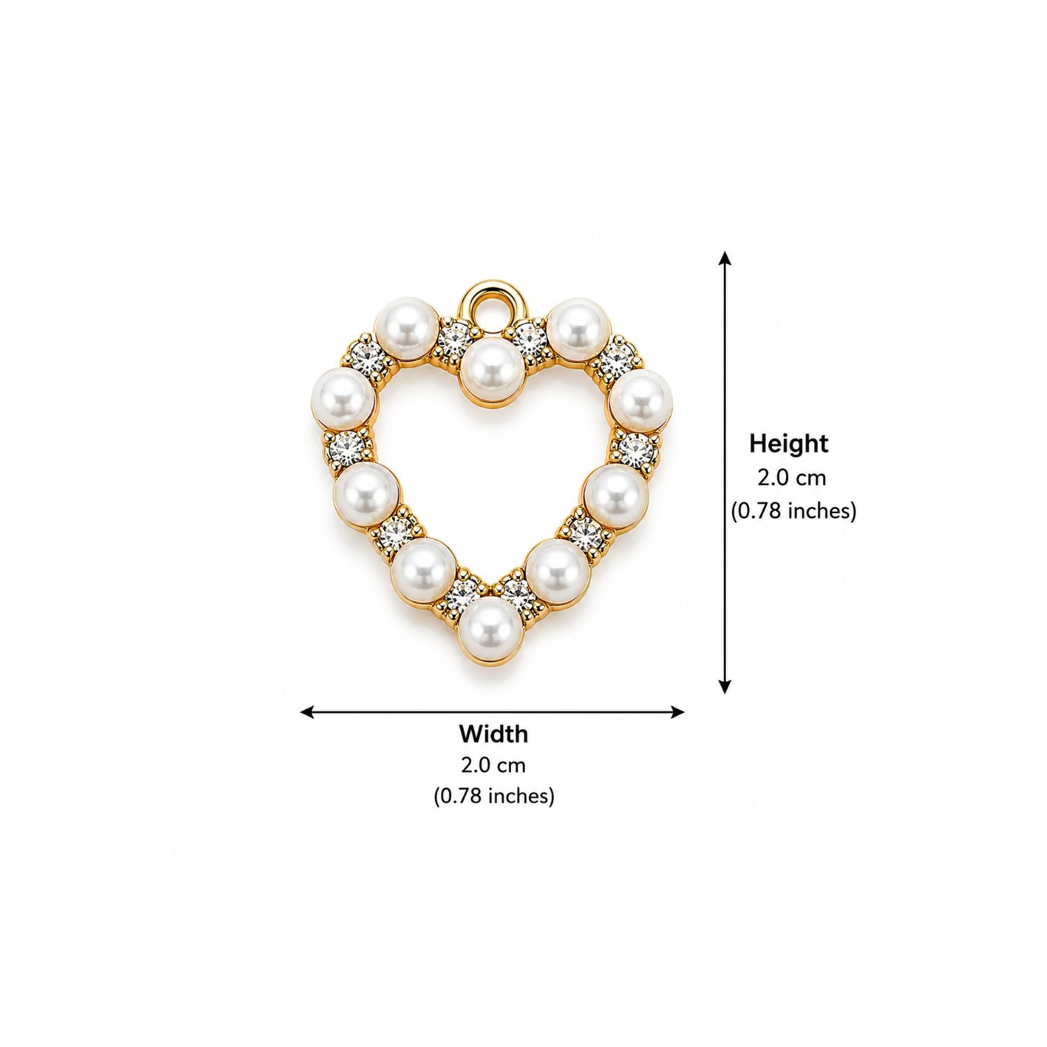 HAIR BLING DILBAR HEART CHARMS