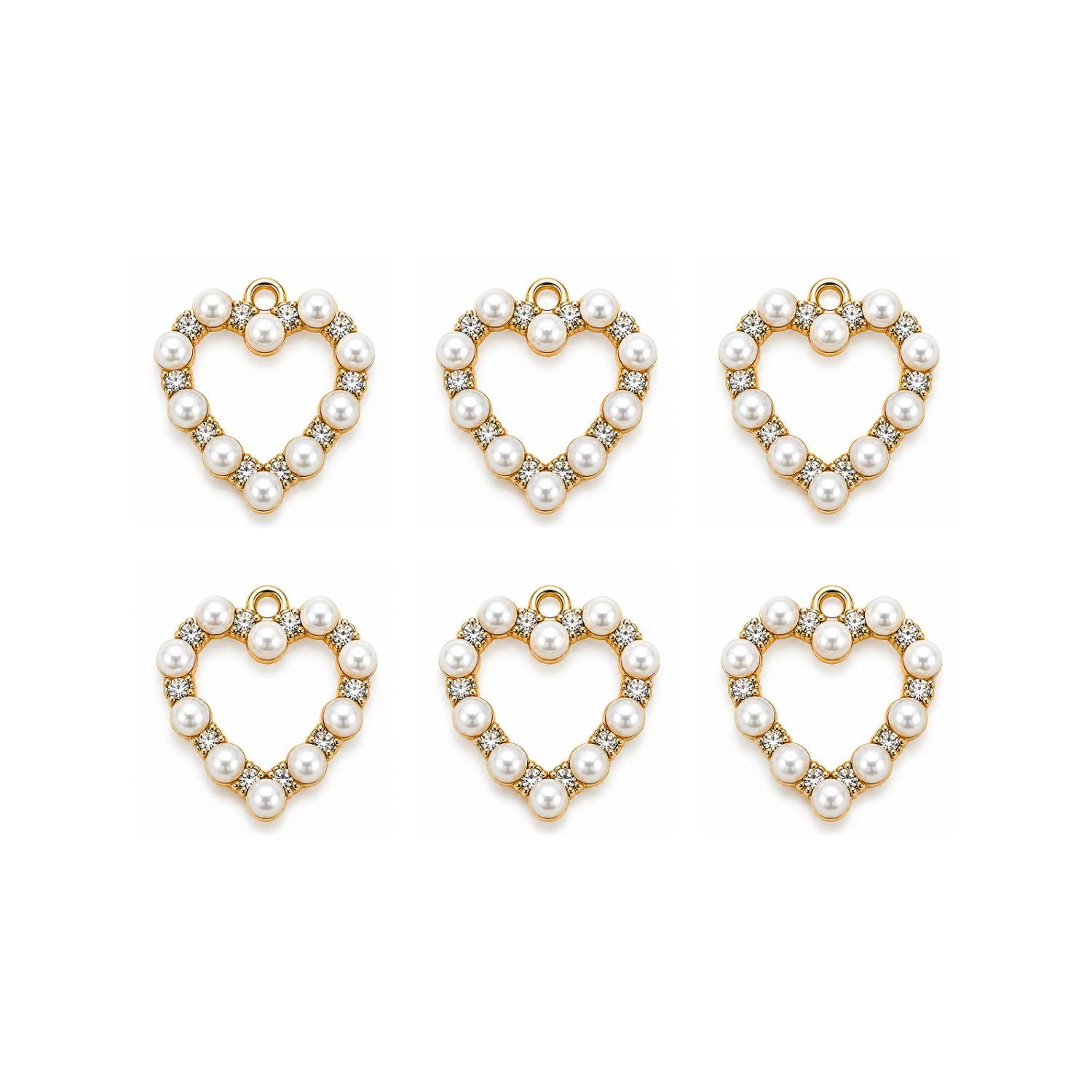 HAIR BLING DILBAR HEART CHARMS