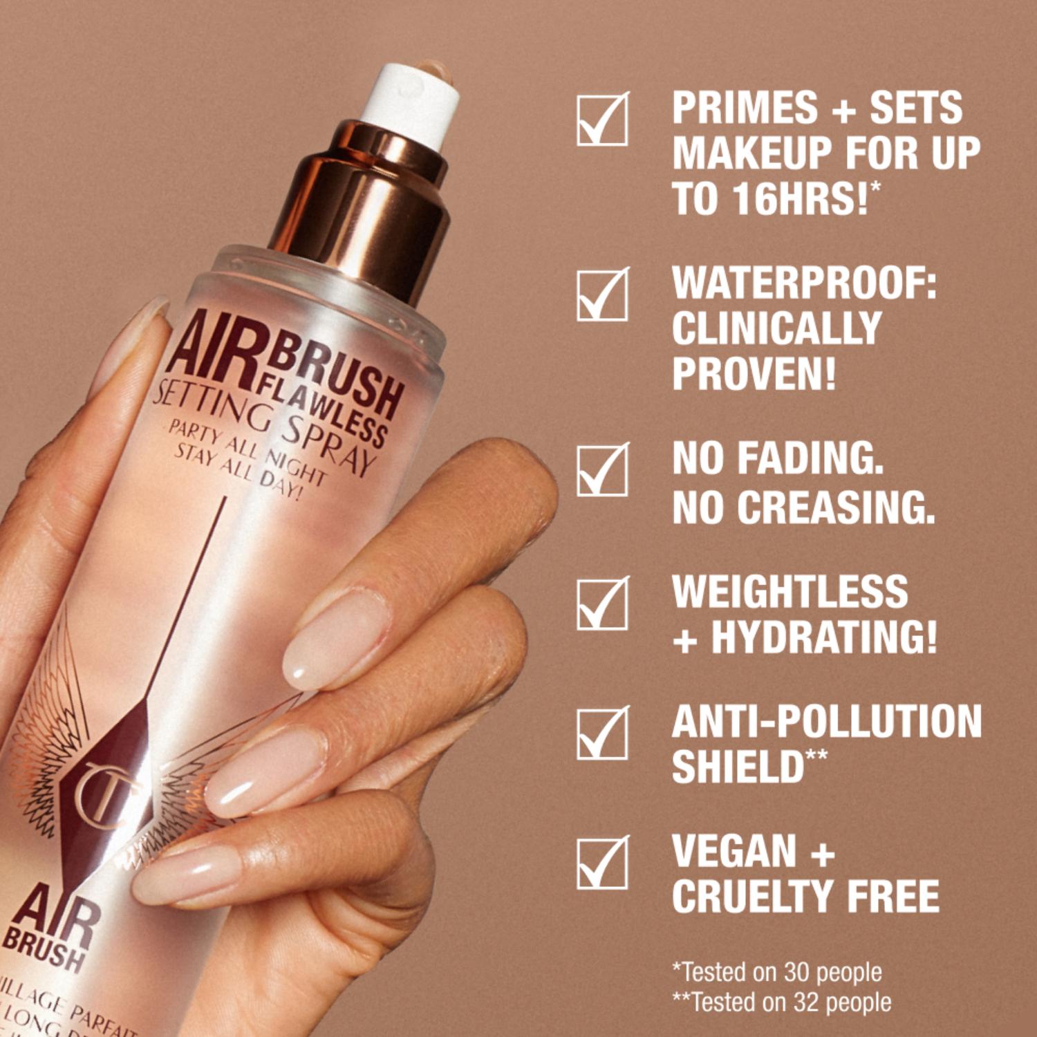 CHARLOTTE TILBURY AIRBRUSH FLAWLESS SETTING SPRAY DUO SET (100ML*1-34ML*1) 134ML
