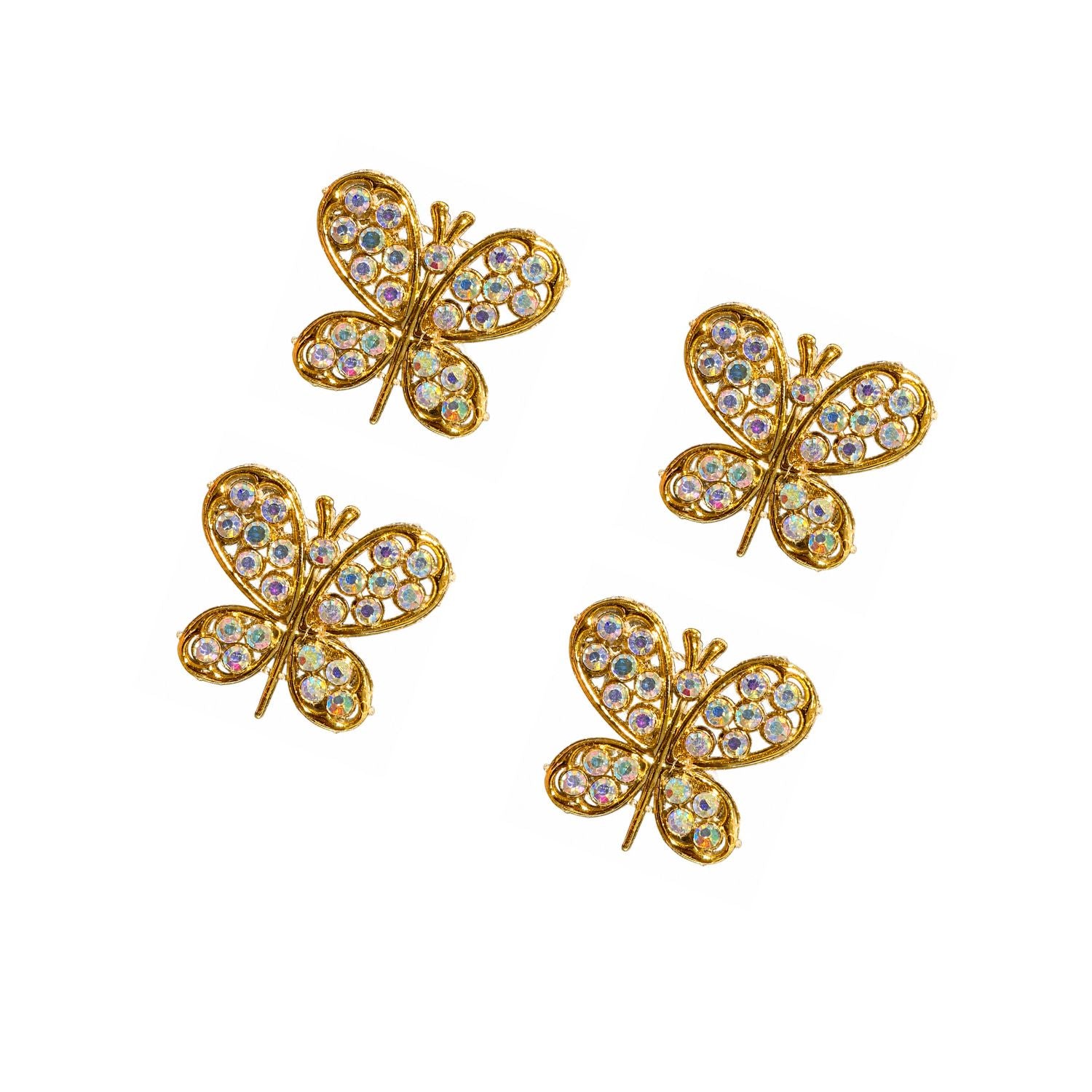GOLDEN BUTTER FLIES WITH CLIP