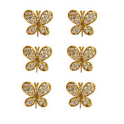GOLDEN BUTTER FLIES WITH CLIP