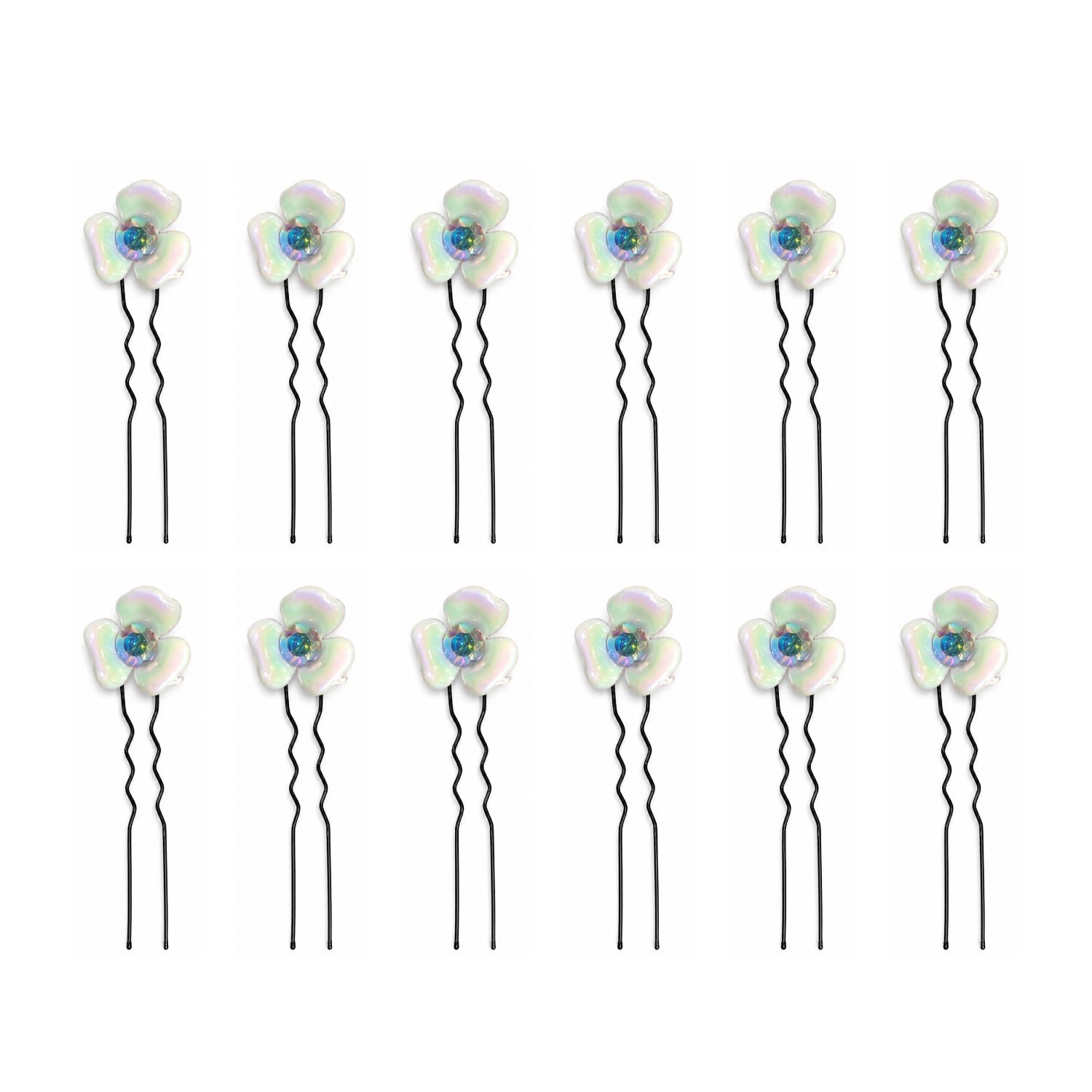 12PCS SNOW BLOSSOM HAIR PIN