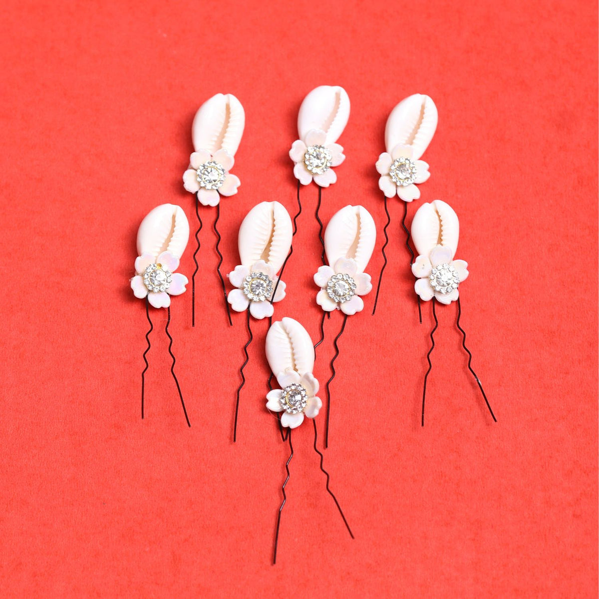 12PCS SHELL FLOWER WITH UPIN