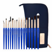 BDELLIUM TOOLS GOLDEN TRIANGLE EYES ONLY COMPLETE 15PC. BRUSH SET WITH POUCH