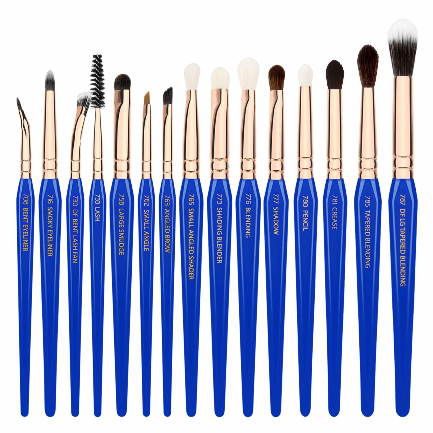 BDELLIUM TOOLS GOLDEN TRIANGLE EYES ONLY COMPLETE 15PC. BRUSH SET WITH POUCH