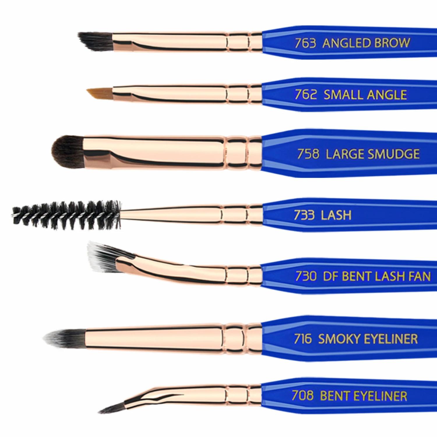 BDELLIUM TOOLS GOLDEN TRIANGLE EYES ONLY COMPLETE 15PC. BRUSH SET WITH POUCH