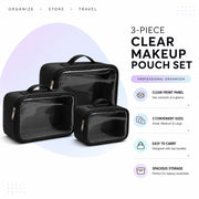 3 PCS POUCH SET BLACK-(PREMIUM)