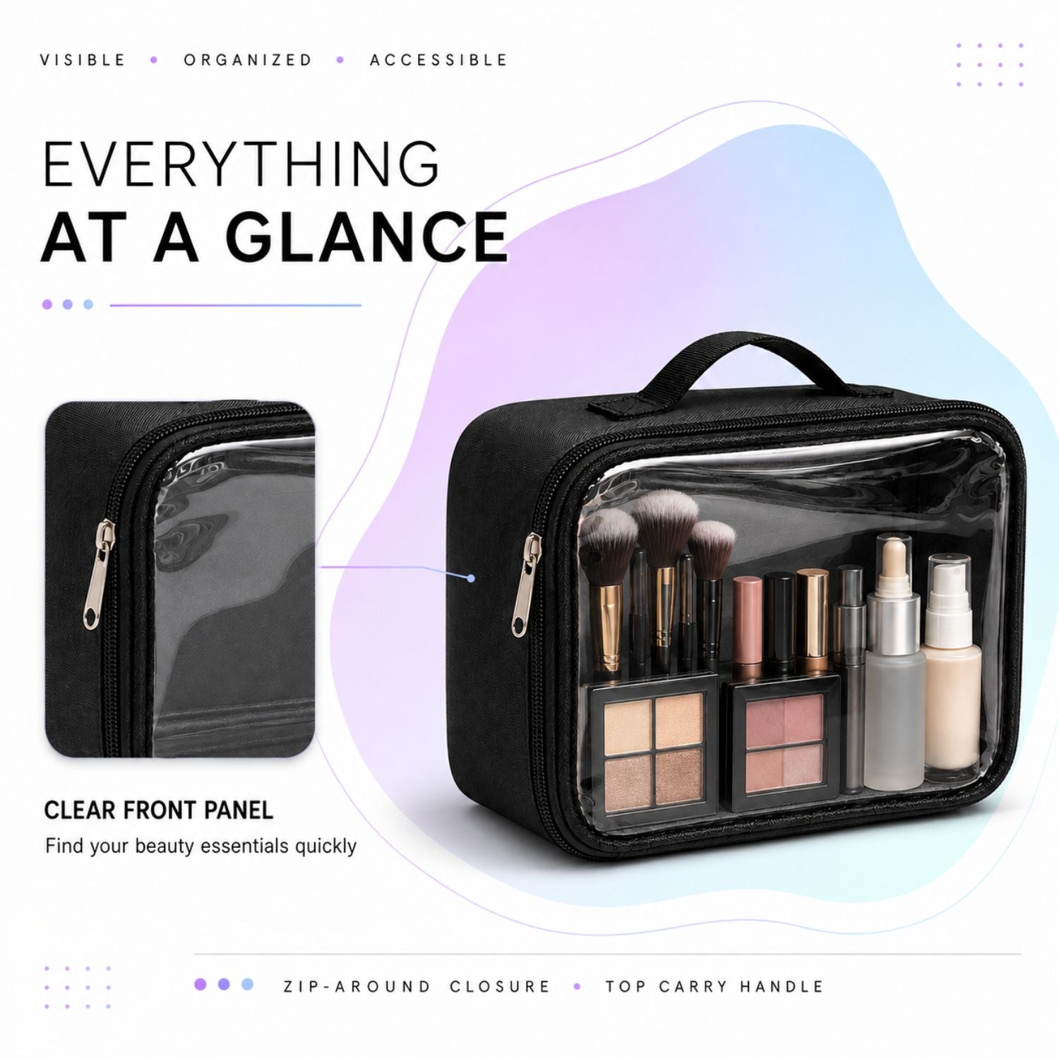 3 PCS POUCH SET BLACK-(PREMIUM)
