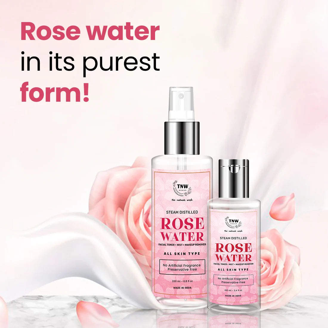 THE NATURAL WASH ROSE WATER 200ML