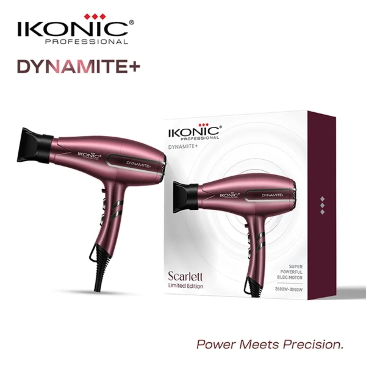 IKONIC PROFESSIONAL DYNAMITE+ SCARLETT LIMITED EDITION HAIR DRYER