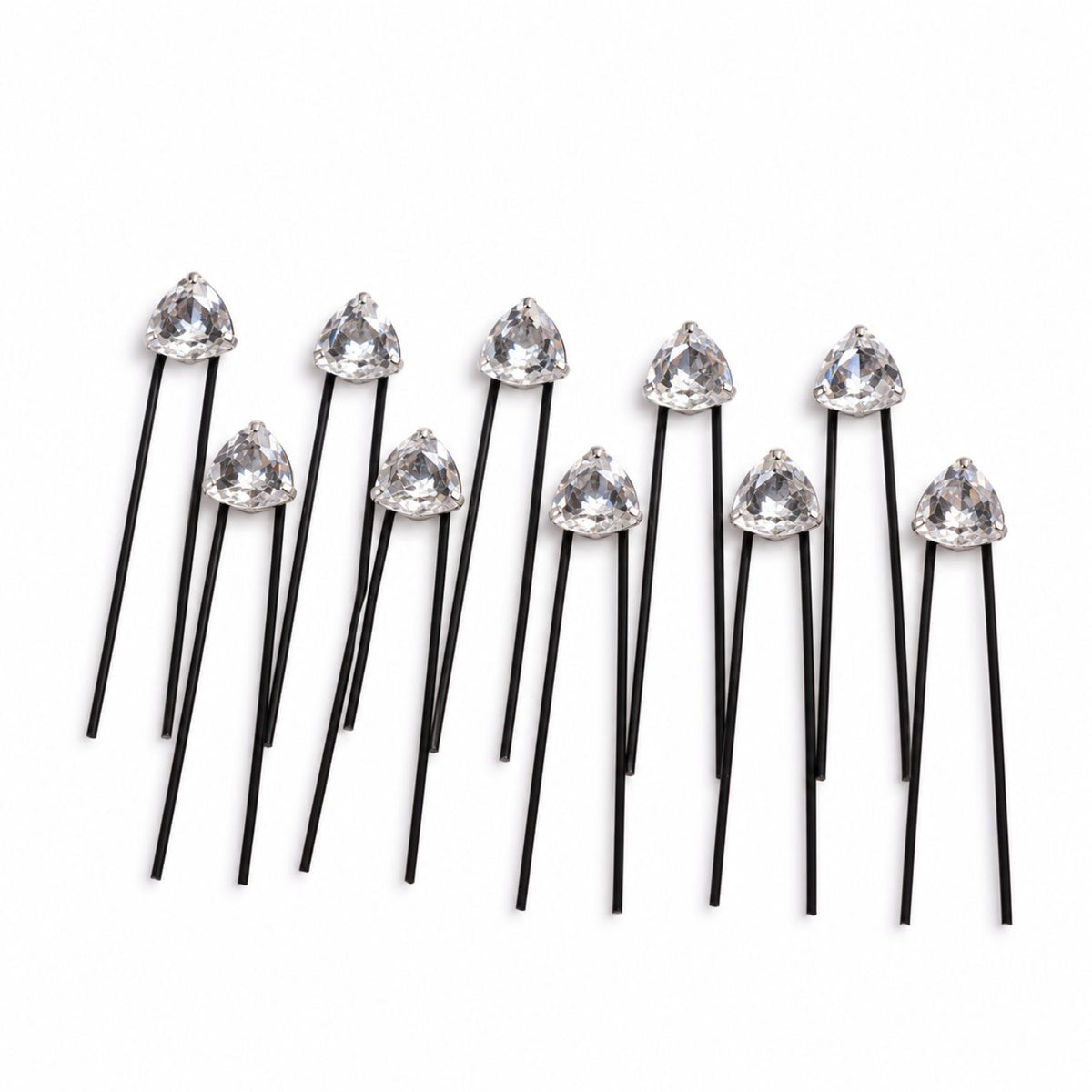 HAIR BLING DIAMOND FROST HAIR PIN 12PCS SET