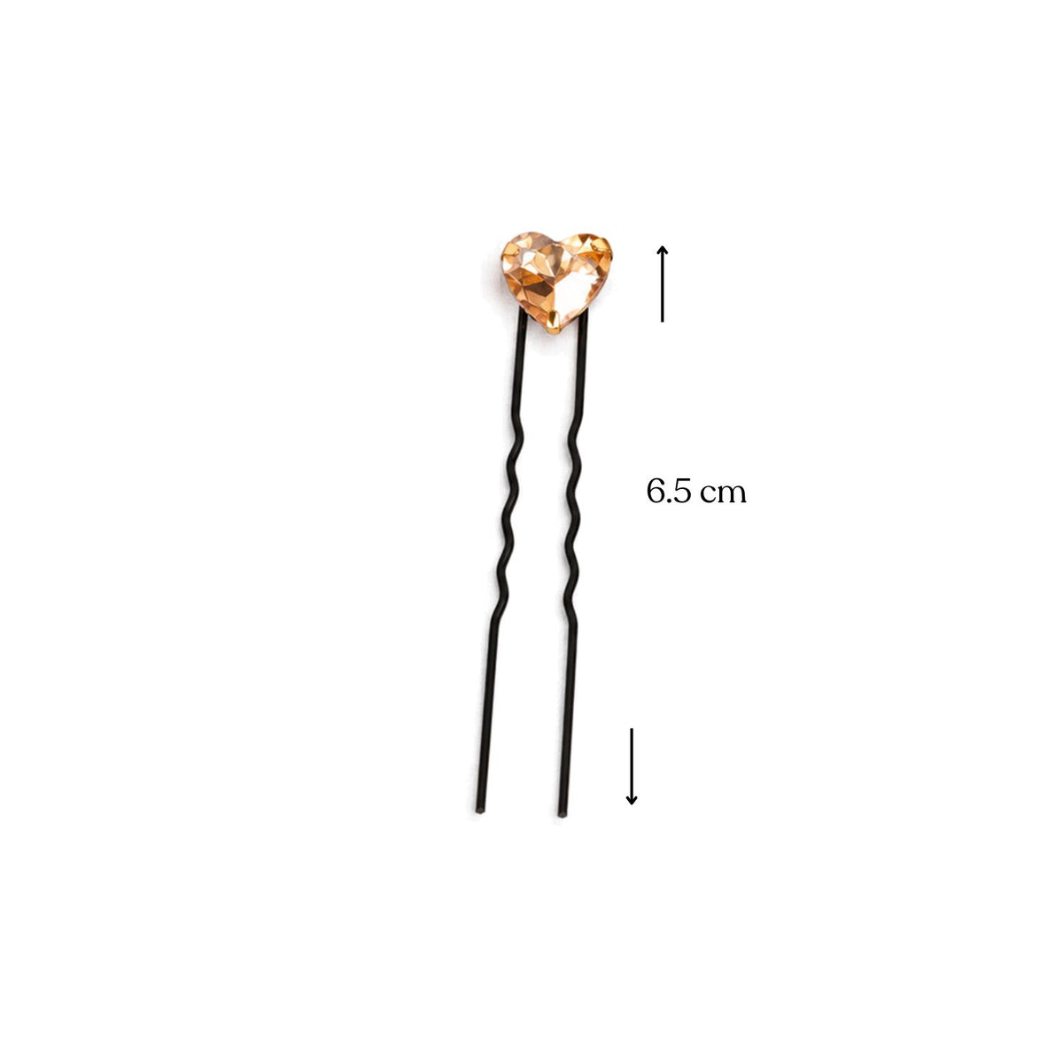 HAIR BLING SWEET HEART HAIR PIN 12PCS SET