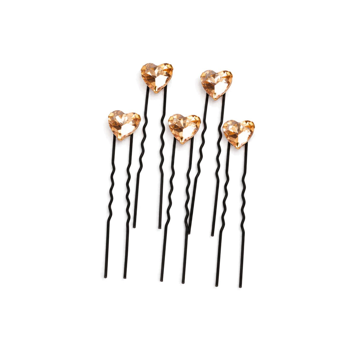 HAIR BLING SWEET HEART HAIR PIN 12PCS SET