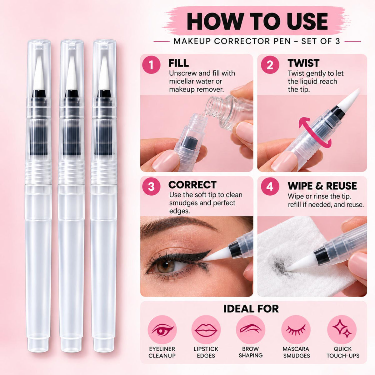 MAKEUP CORRECTOR PEN - SET OF 3