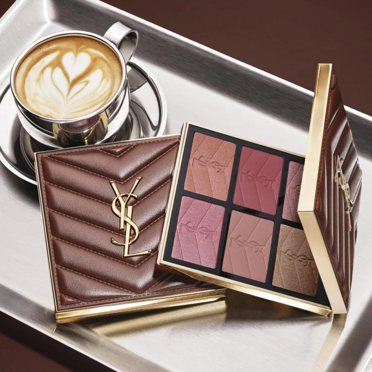 YSL COUTURE FACE PALETTE - BLUSH & HIGHLIGHTER - 27G ( MEDIUM TO DEEP )