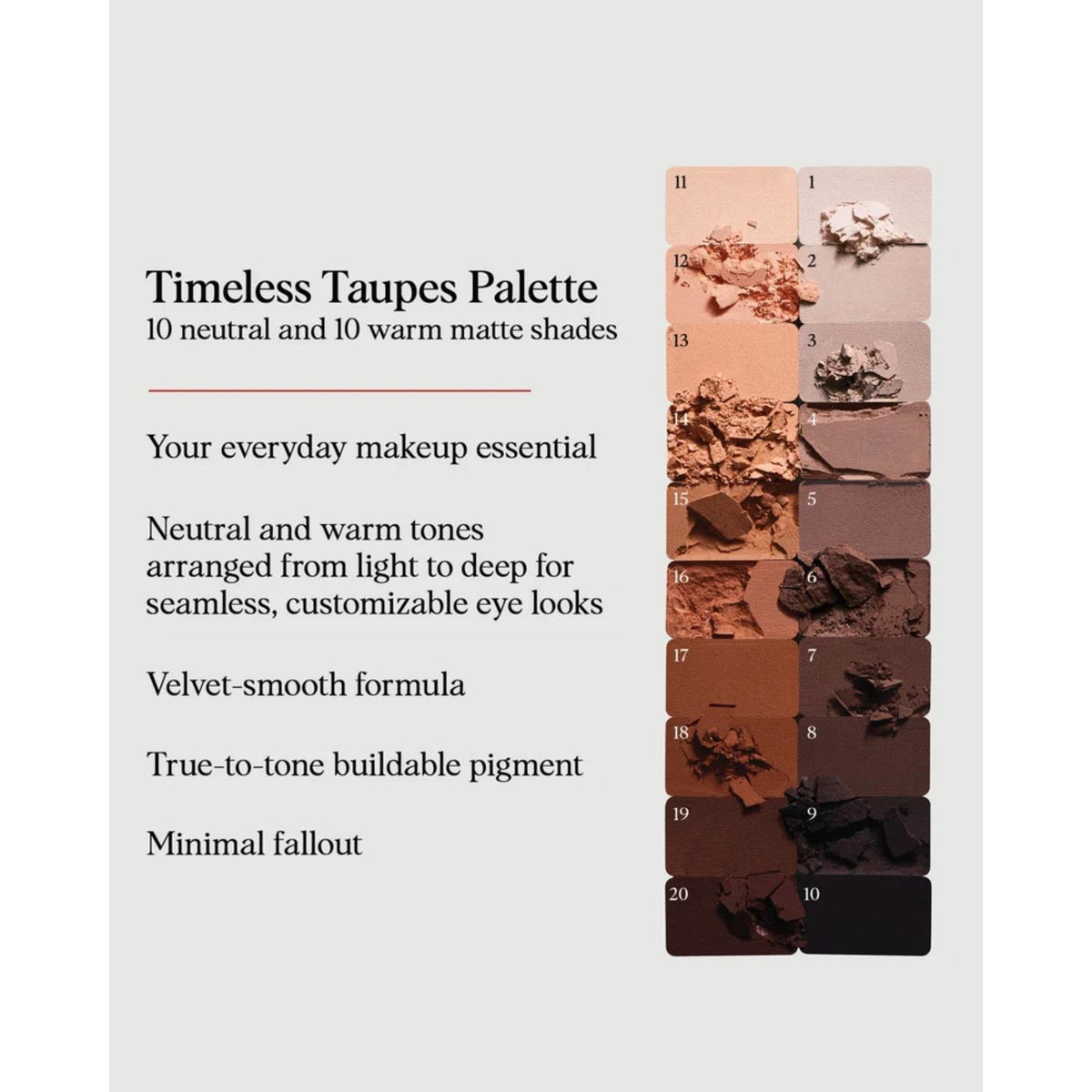 HUNG VANNGO THE TIMELESS TAUPES COLOR STORY EYESHADOW PALETTE-(20*0.9G)