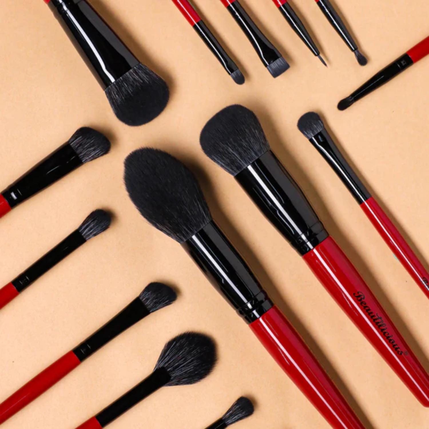 BEAUTILICIOUS HUED COLLECTION BRUSH KIT (25 PCS.) + FREE ONYX GLAM BRUSH BOOK (BRUSH FOLDER)