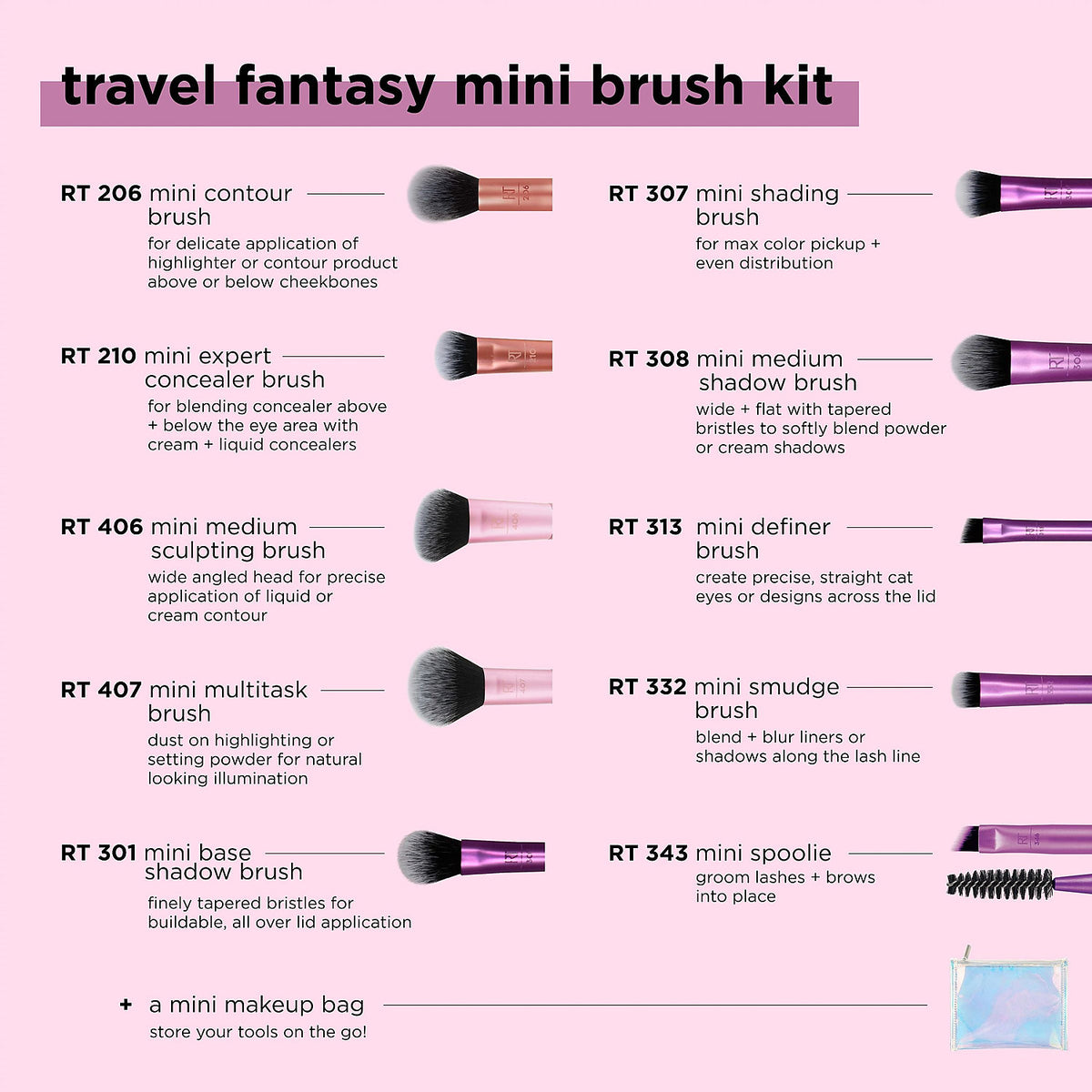 REAL TECHNIQUES TRAVEL FANTASY MINI BRUST SET