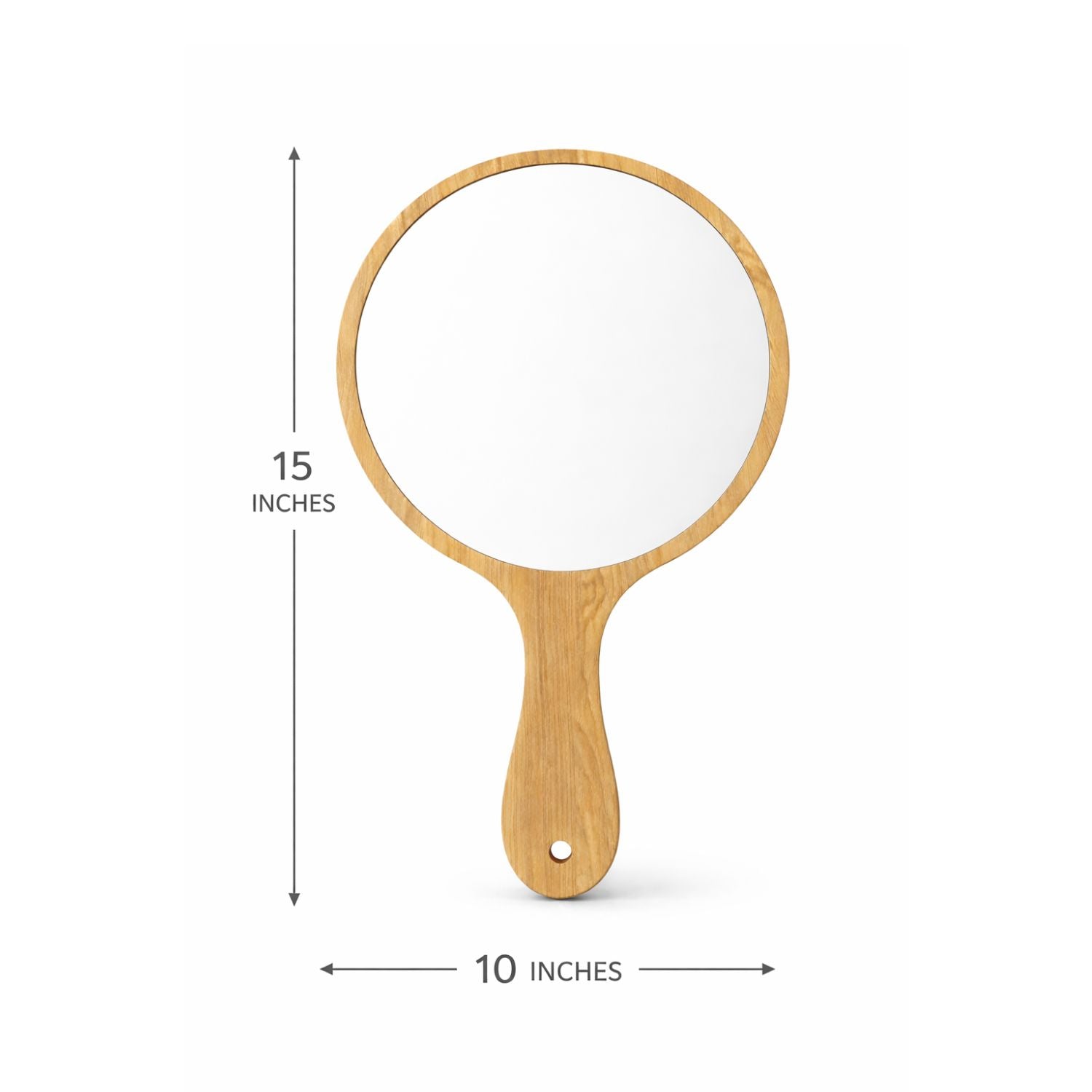 WOODEN MIRROR ROUND BIG 10 inches